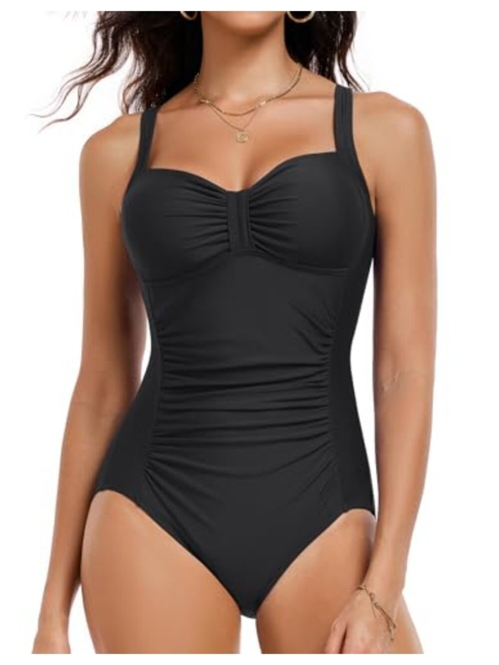 Women's Sweetheart Neck Tummy Control One Piece Swimsuit